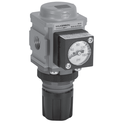 Wilkerson R08 Series Modular Regulator, Port Sizes 1/4; Flows to 68 SCFM